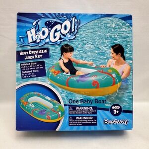 H2oGOo!~Inflatable Happy Crustacean Junior Pool Water‎ Raft/Floatie/Boat~Ages 3+